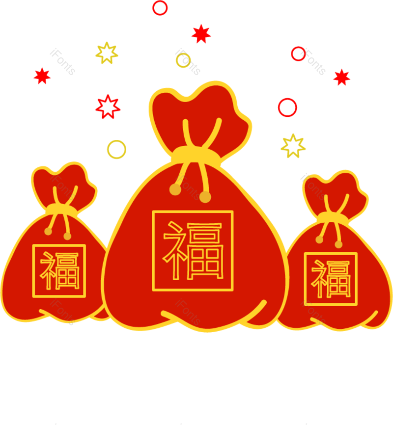 中国风图片,春节元素,插画PNG,红包免抠素材